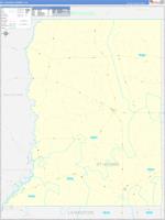 St. Helena Parish (), La Wall Map Zip Code